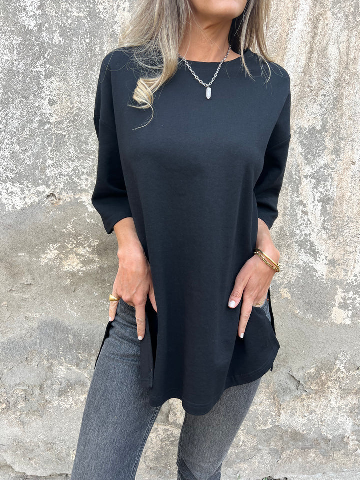 Variant image for Dam T-shirt Tre-fjärdedelar Monokrom Polyester med Cirkulär Halsringning-7