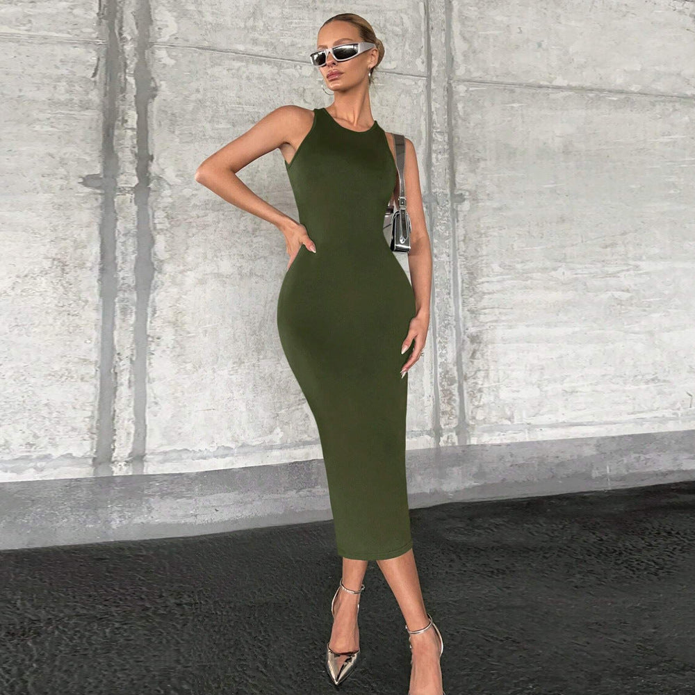 Dam Midi Kjol Patchwork Design 100% Polyester-5