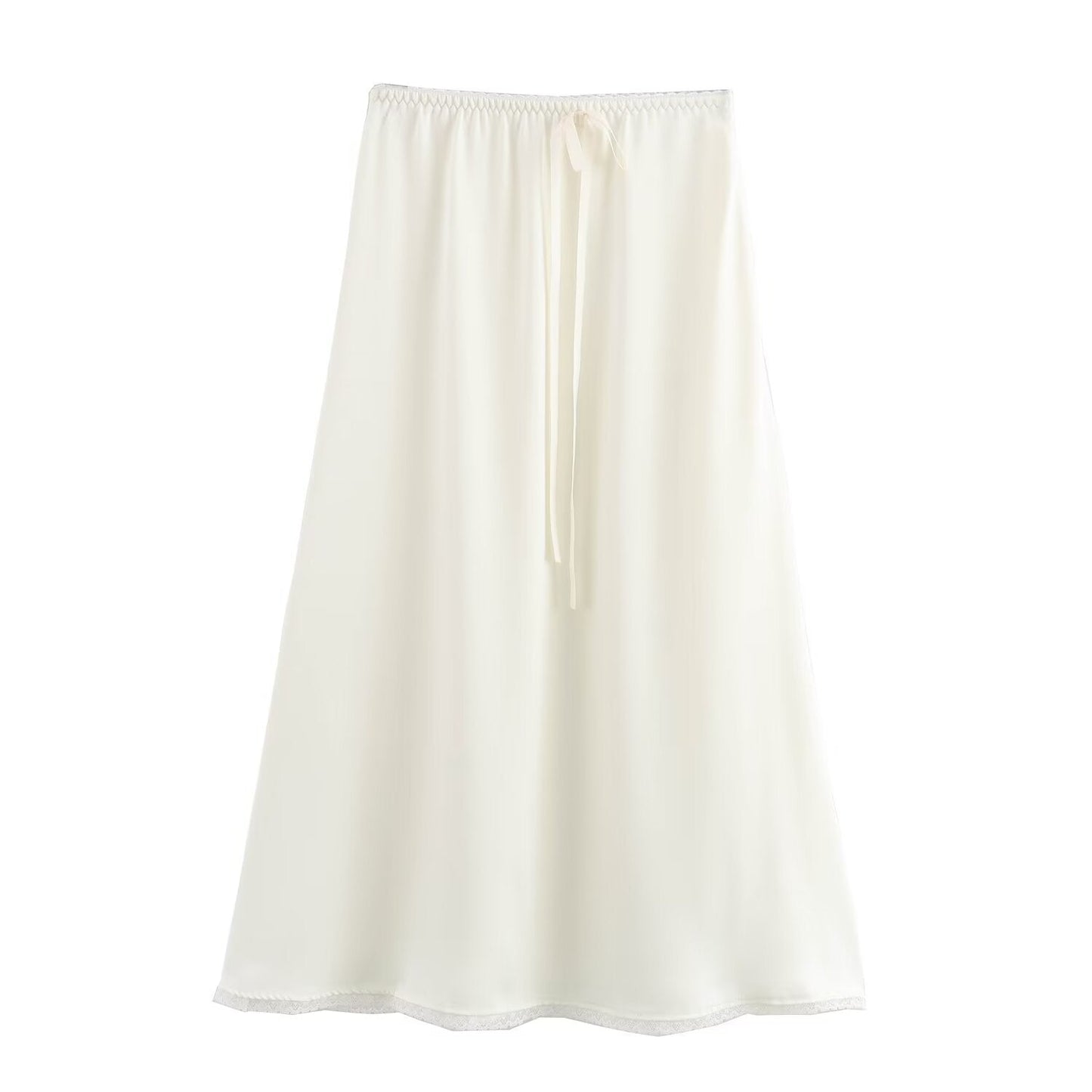 Variant image for Dam Midikjol A-Line Satin Elastisk Street Fashion-1