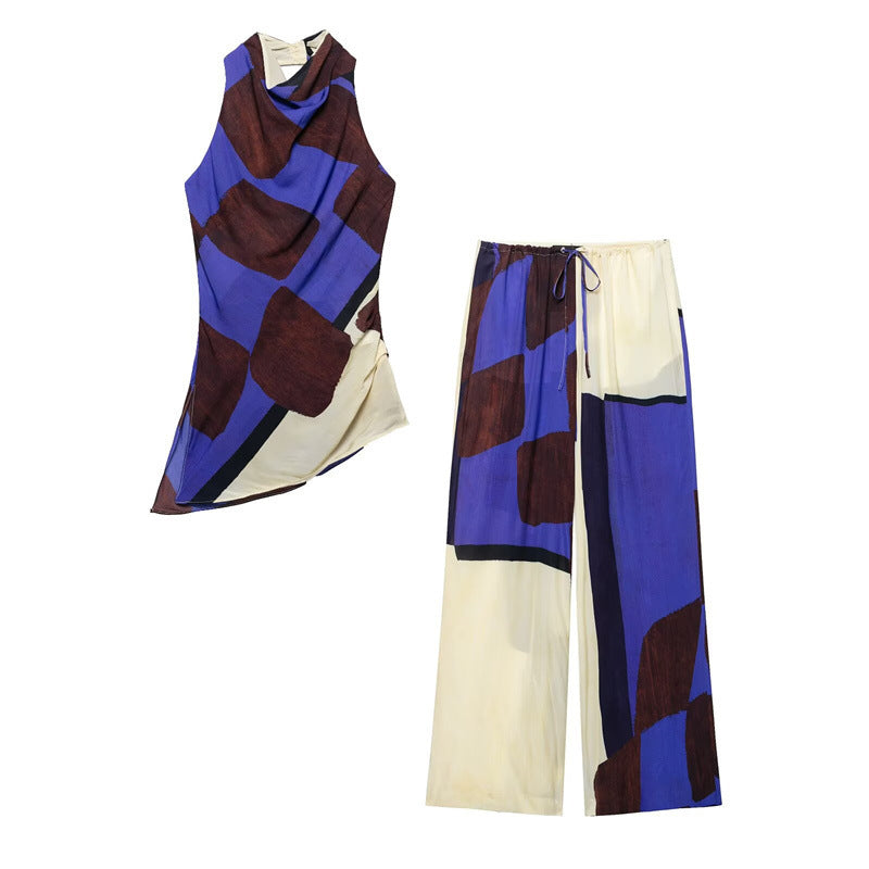 Kvinna Byxor Halterneck Satin 2