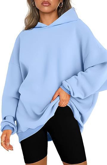 Överdimensionerad Fleecejacka Dam med Huva i Mjuk Polyester – Trendig Patchworkdesign och Långärmad Komfort 18