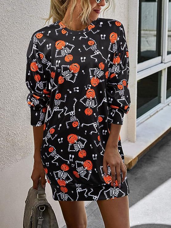 Dam Skjorta Långärmad Höstmotiv Bomullsblandning-4