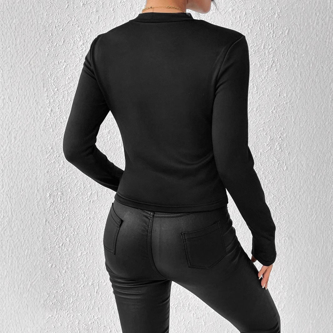 Dam Långärmad T-shirt Mesh Slim Fit Fleece-3