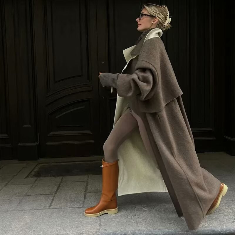 Kvinnor Trench Coat Elegant Lapel Lätt Andningsbart Tyg med Fickor 5