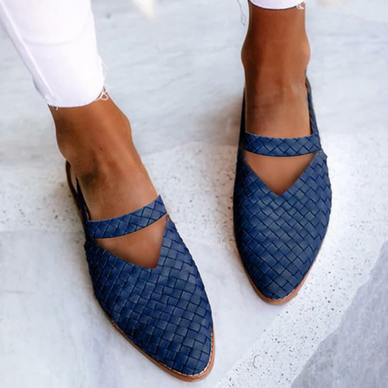 Variant image for Kvinnors Slingback Ballerinas Flätad Design Vävda Tyger-19