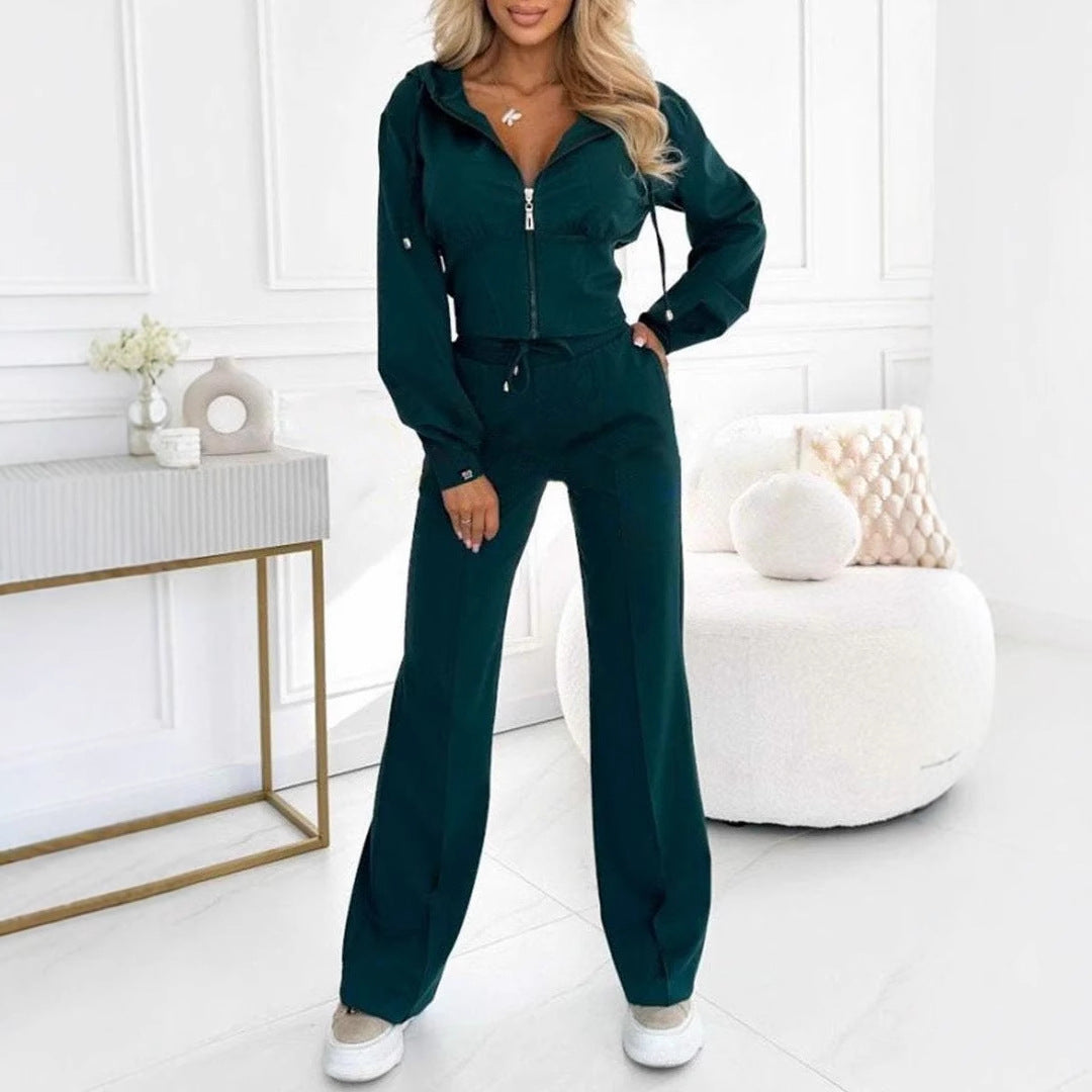 Herr Sportdräkt Huva Dragkedja Polyester Spandex-5