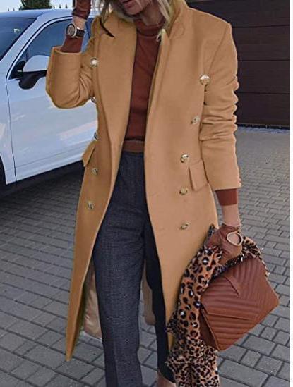 Variant image for Dam Dubbelknappad Ullrock Medellång Polyester-25