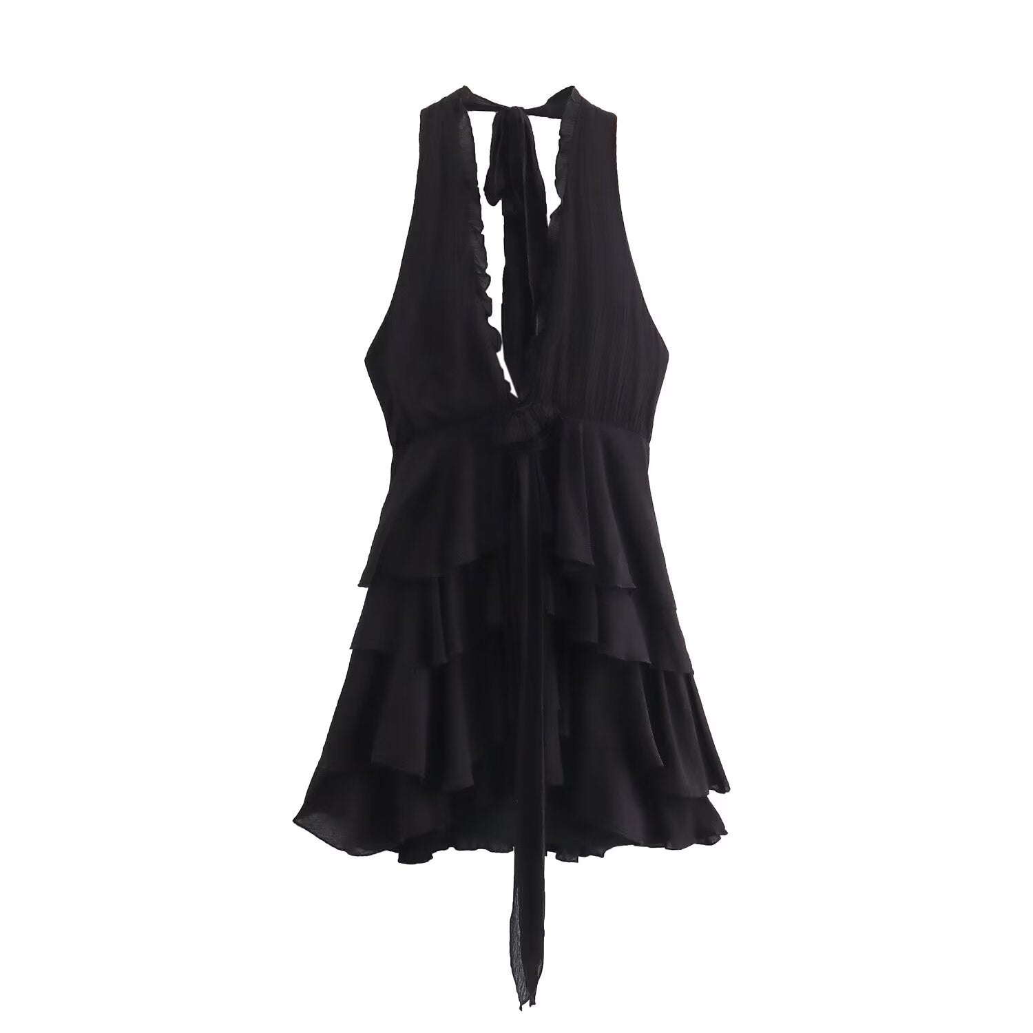 Variant image for Damklänning Bunden Enkelfärgad Kort Kjol Högkvalitativt Tyg-1