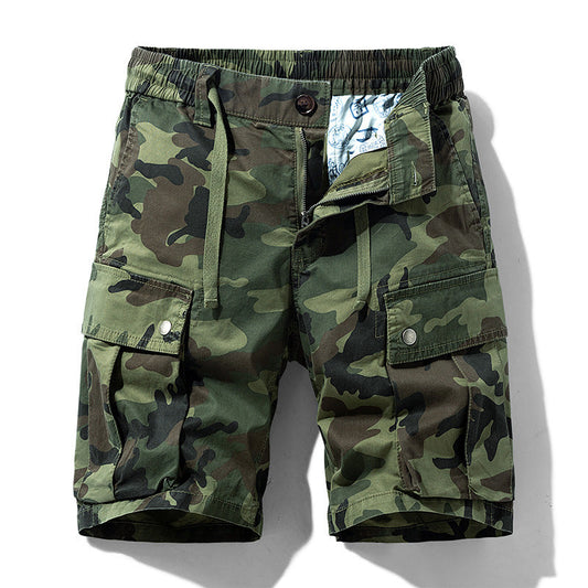 Herrens Korta Byxor Lastshorts Bomull/Polyester med Sidofickor-1