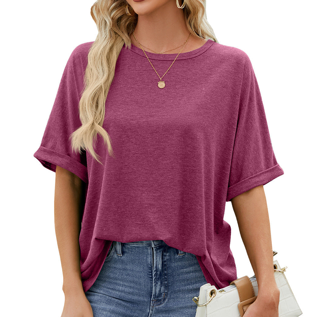 Variant image for Dam T-Shirt Löst Fit Monokrom Bomull Casual-21