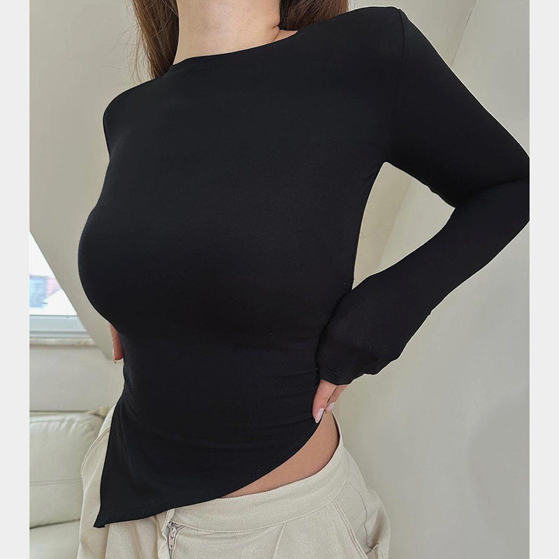 Variant image for Kvinnors Topp Långa Ärmar Figurformande Stretchigt Tyg-1