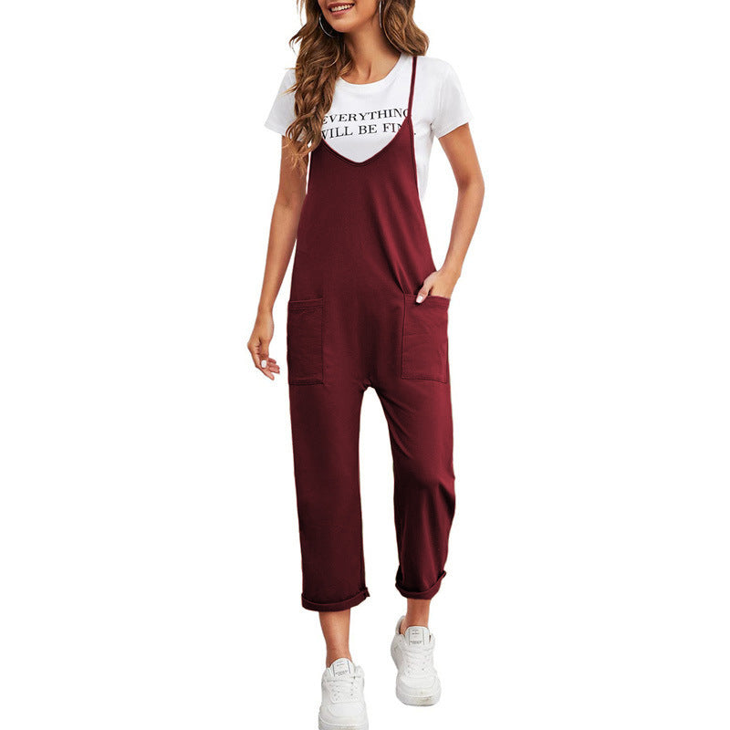 Kvinnors Långa Byxor Casual Polyester med Fickor-2
