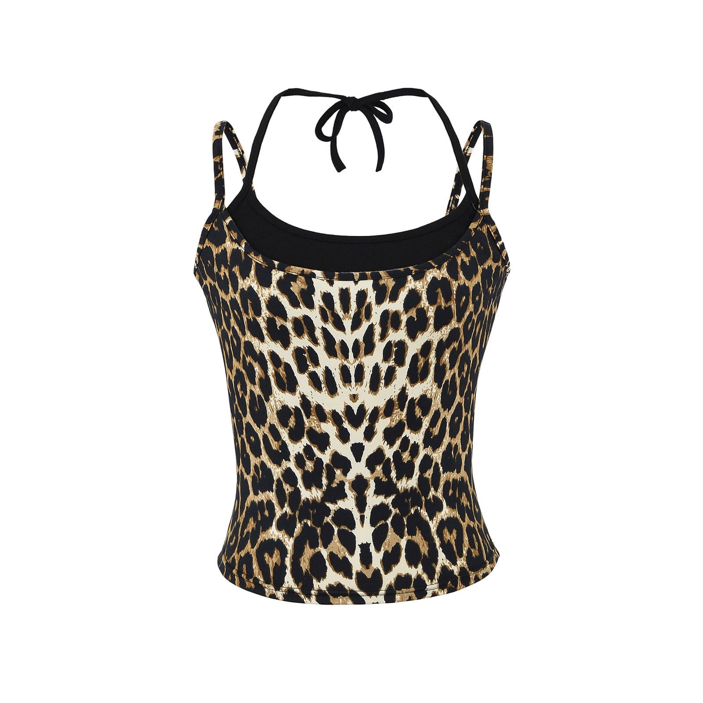 Snygga Damtoppar med Leo-mönster och Smala Remmar – Andningsbart Material för Sommarens Eleganta Look 2