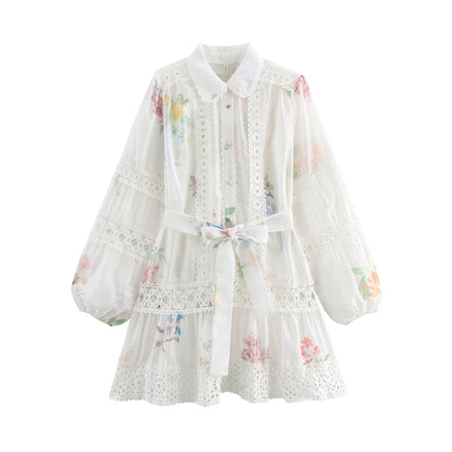 Fina Damklänningar A-linjeformad med Peter-Pan Krage Polyester-1