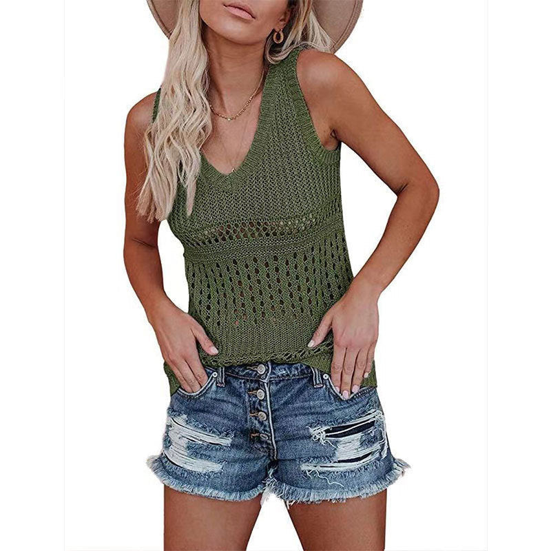 Dam Tank Top Leopardmönster Lätt Is Silke 4