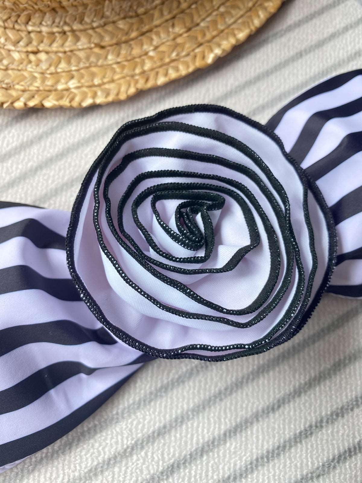 Damernas Bandeau Bikini Set Blommönster Snabbtorkande Material-4