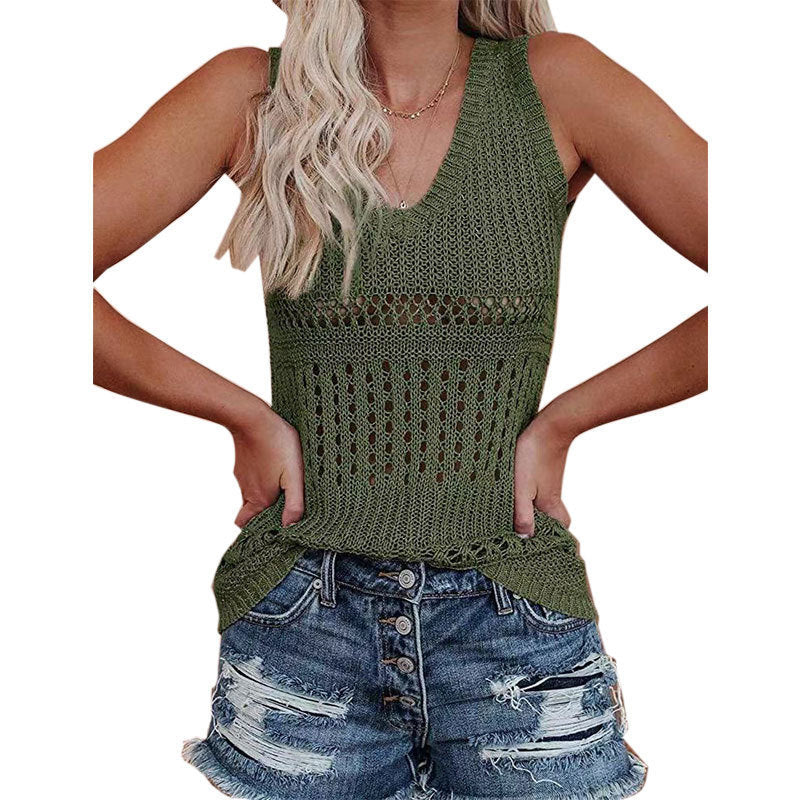 Dam Tank Top Leopardmönster Lätt Is Silke 10