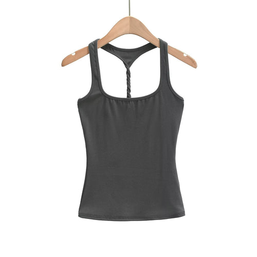 Kvinnors Sporttop Andningsbart Material Innovativ Ryggdesign-1