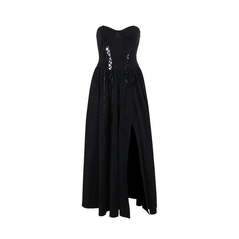 Kvinnors Aftonklänning Lång Flödande Kjol med Korsett Topp 6