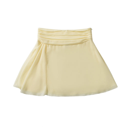 Svart Minikjol i Chiffong med Elegant Wrap-Design – Lätt och Andningsbar för Sommarfester och Kvällsevenemang 1