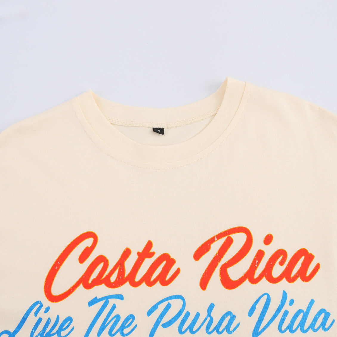 Dam T-shirt Avslappnad Överdimensionerad Bomull Grafiskt Tryck-4