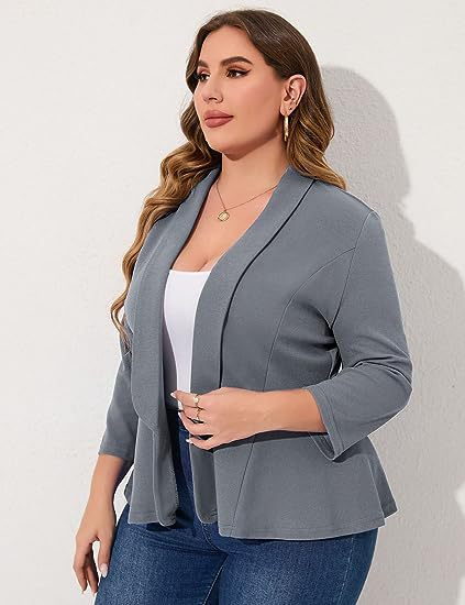 Variant image for Dam Blazer A-linje Spandex med Lätt Ruffle för Eleganta Tillfällen-16