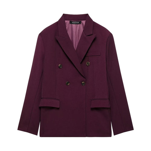 Röd Blazer Set för Dam med Långa Byxor – Modern Polyester och Bomull, Elegant Design för Kontor och Kvällsevenemang 1