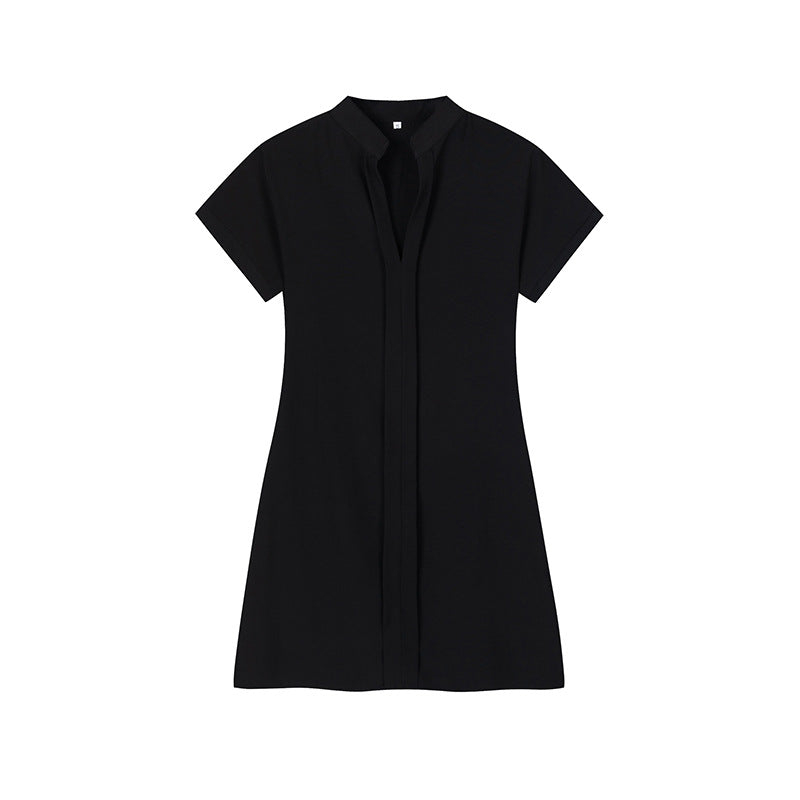 Variant image for Kvinnors Midi Klänning A-Line Polyester Kort Ärmar-6