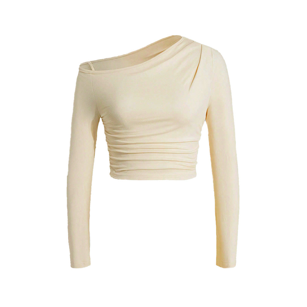 Asymmetrische Langarmtop für Damen aus Atmungsaktivem Material – Modischer Schnitt, Figurbetonend, Ideal für Alltag und Festlichkeiten 4
