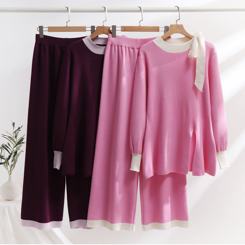 Kvinnors Två-Dels Set Slim-Fit Hög Midja Viskosfiber-2