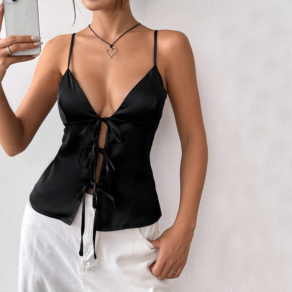 Dam Tank Top Monokrom Polyester Stilren Design-5