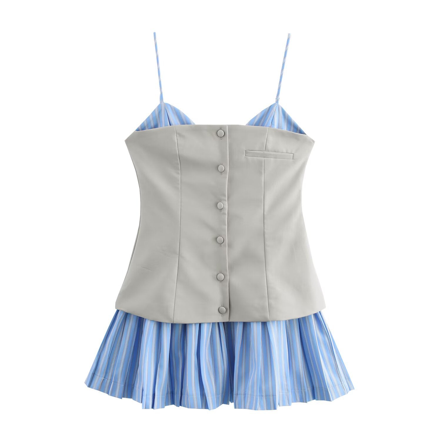 Variant image for Kort Klänning Dam Spaghetti Band Siden Polyester för Sommarfest-1