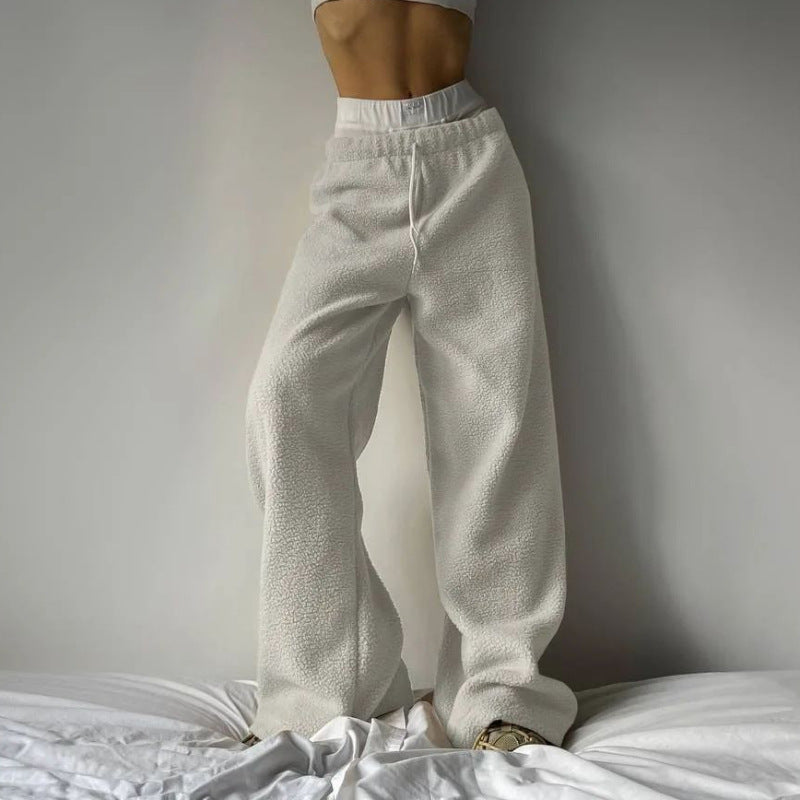 Variant image for Kvinnors Bredbyxor Löst Snitt Mjuk Tyg-4