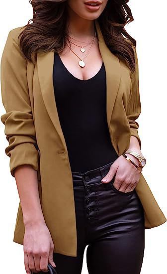 Variant image for Damer Överdimensionerad Blazer Elegant Polyester-13