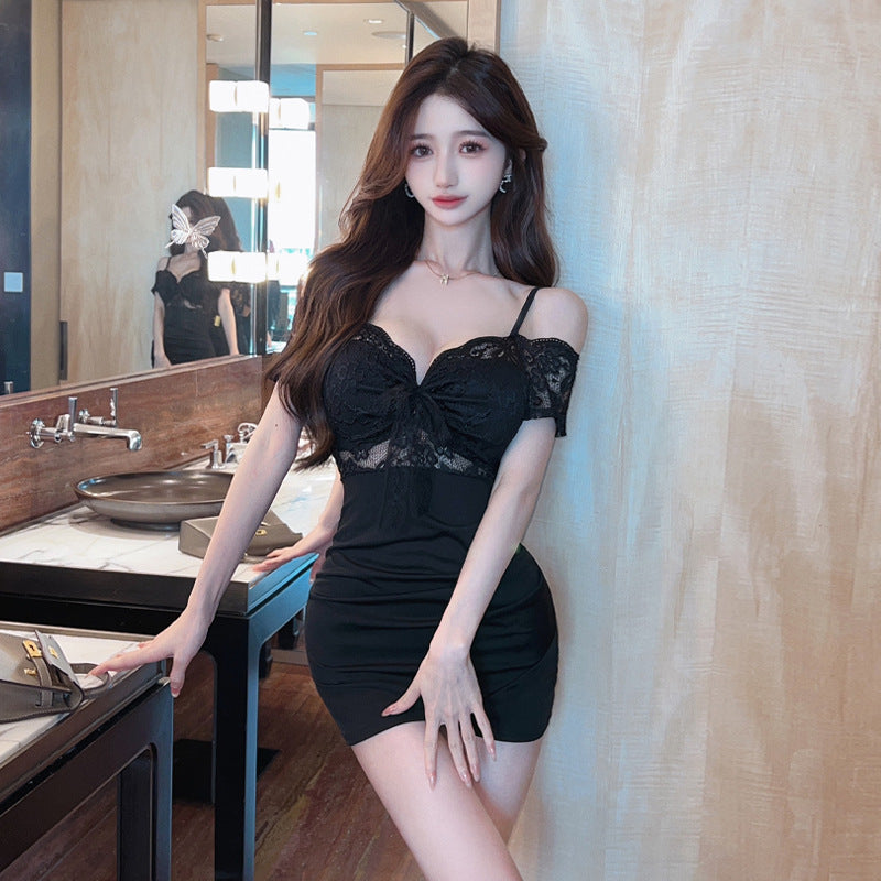 Variant image for Kvinnors Axelfri Klänning Kort Polyester Elastan-7