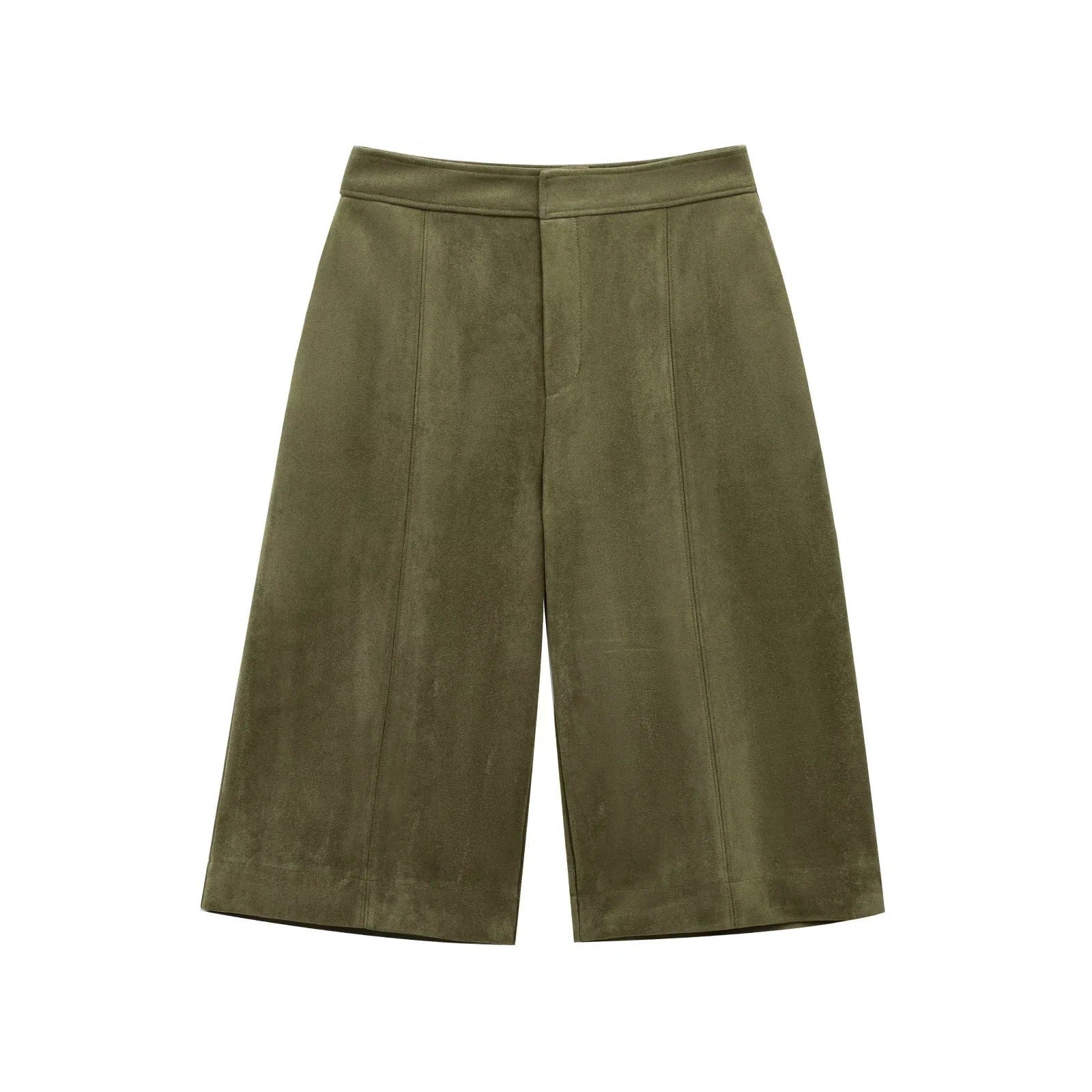 Damernas Bred Culotte Byxor Sammet Elegant Komfortabel 5