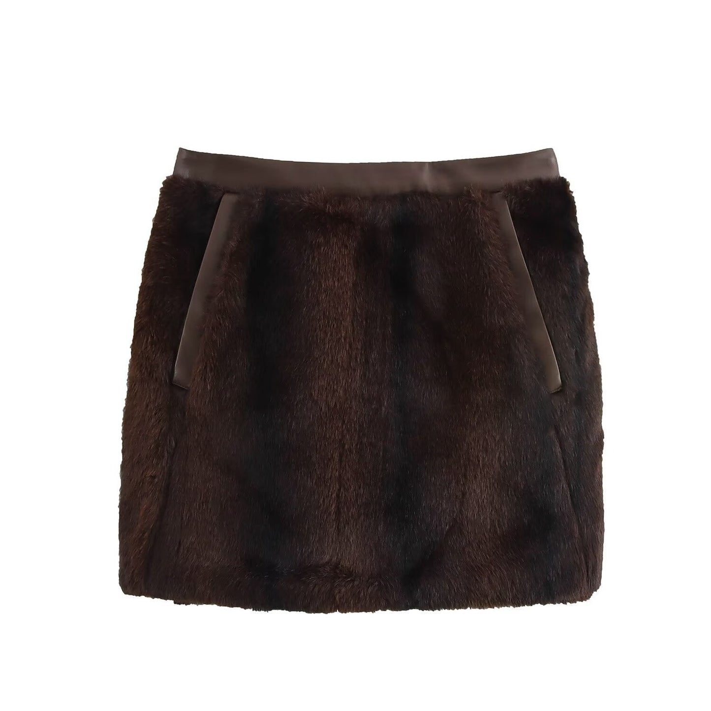 Halvlång Kjol för Dam i Monokrom Polyester – Lätt och Luftig, Perfekt för Vardag och Fest 6