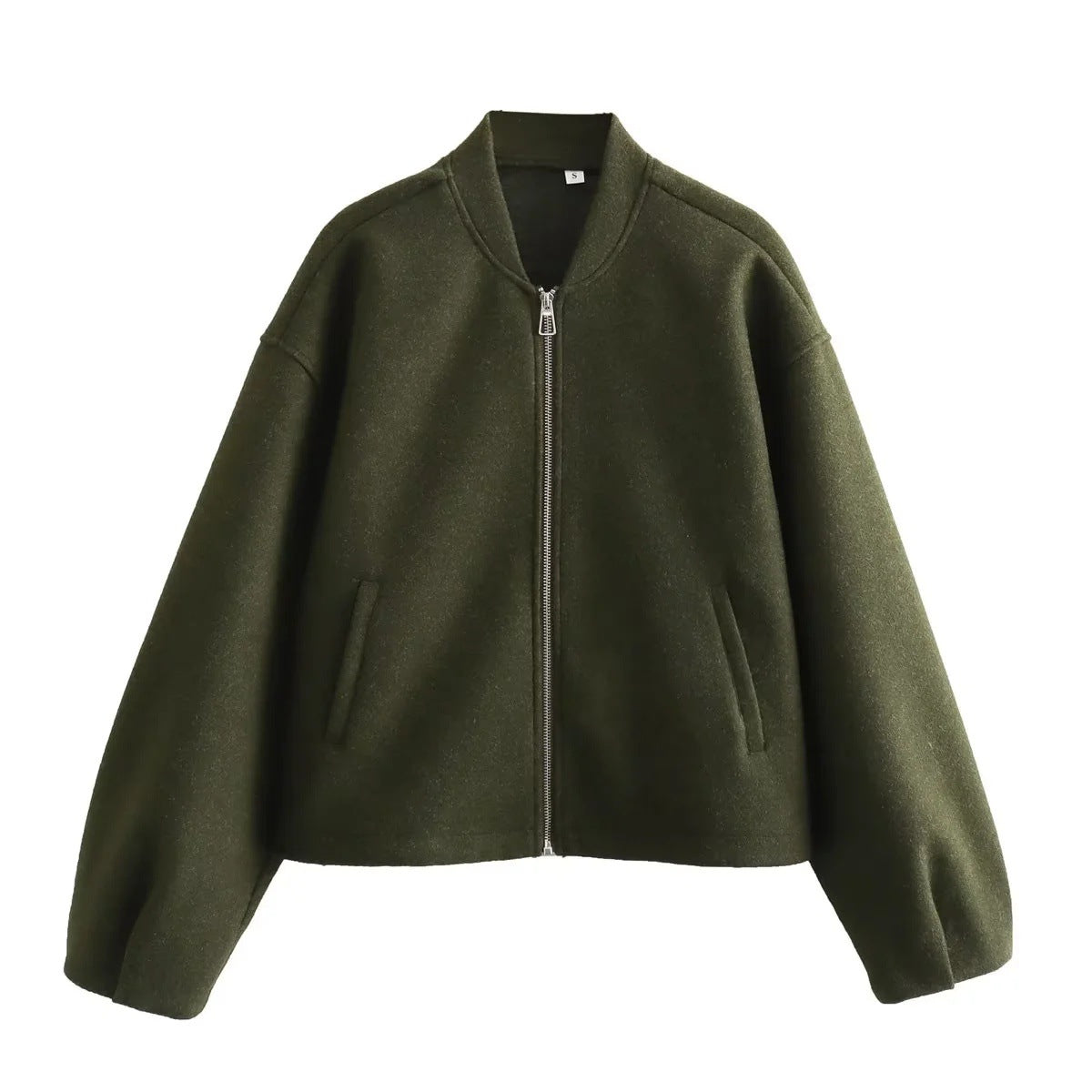 Variant image for Dam Fleecejacka Modern Stativ-upp Krage Mjuk Fleece med Sidfickor-2