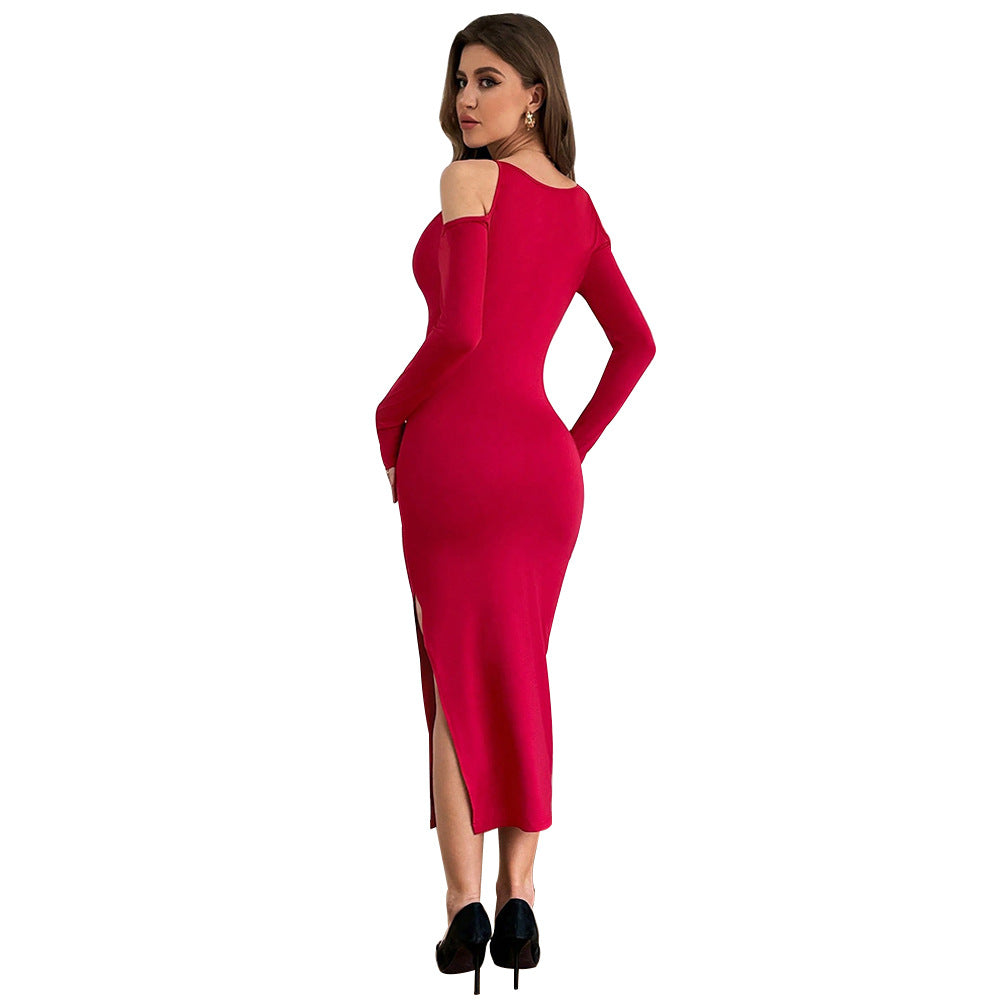 Festliches Kleid Damen mit Langen Ärmeln und Klippta Ärmar – Figurbetonende Passform aus Hochwertigem Stoff, Ideal für Feste und Abende 5