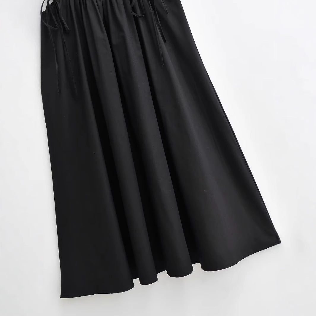 Kvinnors Wrap Klänning V-ringning Bomullsmix Rüschdetaljer-4