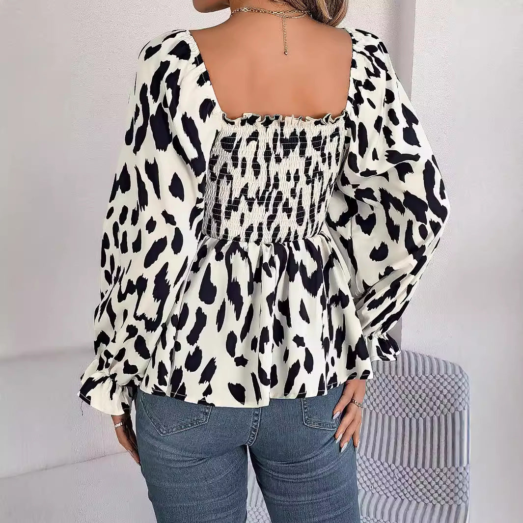 Kvinnors A-line Klänning Snörning Chiffon Blommönster-4