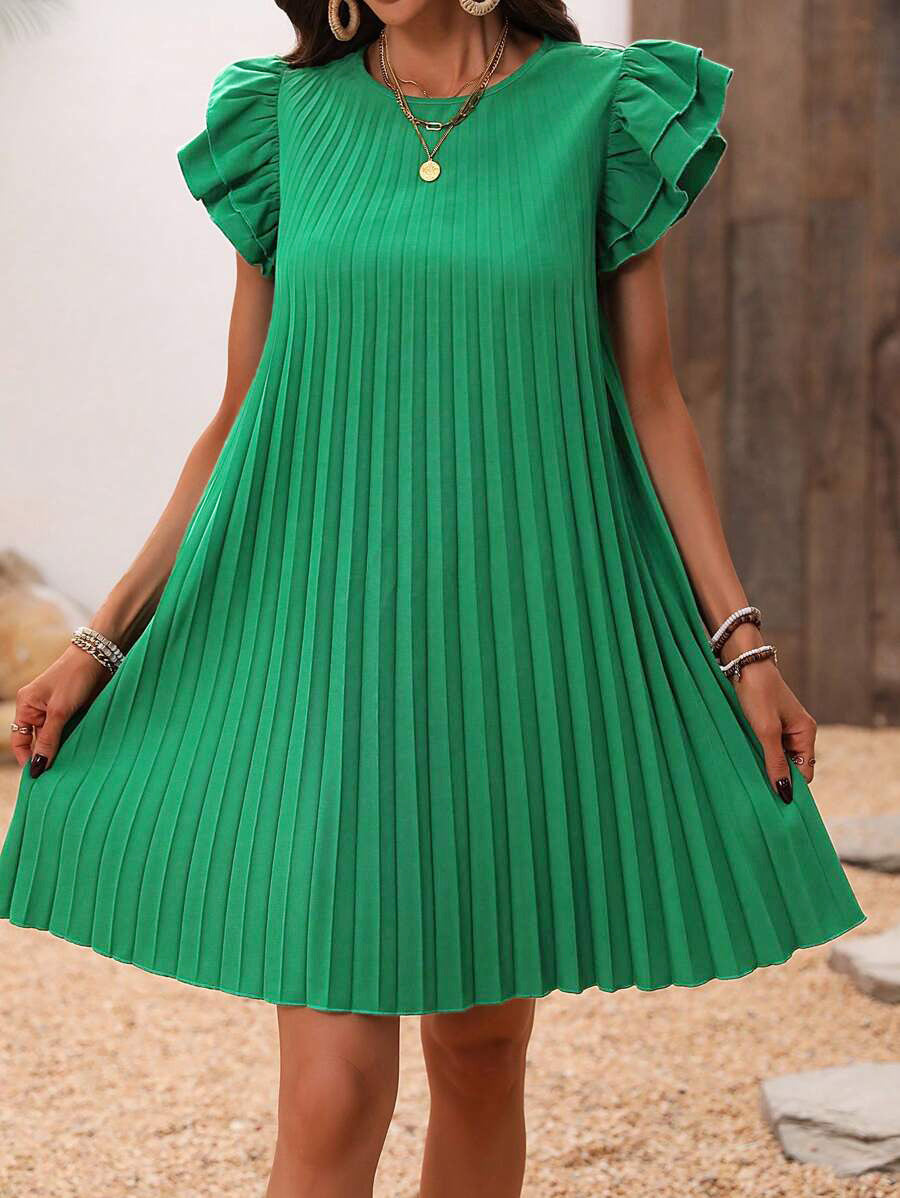 Variant image for Dam Klänning Veckad Polyester Mini Elegant-1