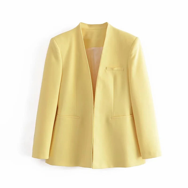 Variant image for Dam Blazerjacka Lång Ärmar Polyester Enkelfärgad-12