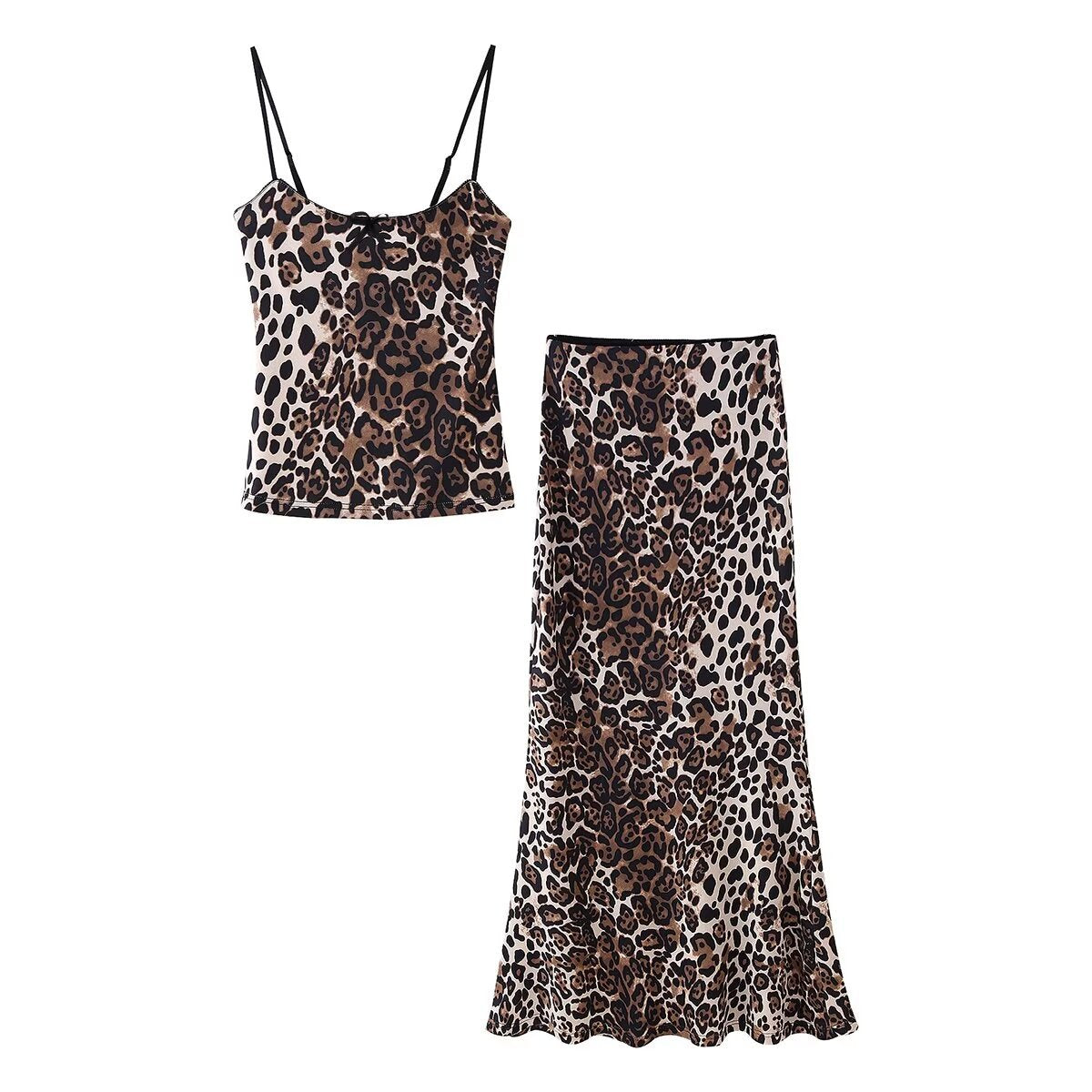 Dam Halbrock Set Ärmlös Djurtryck Polyester-2
