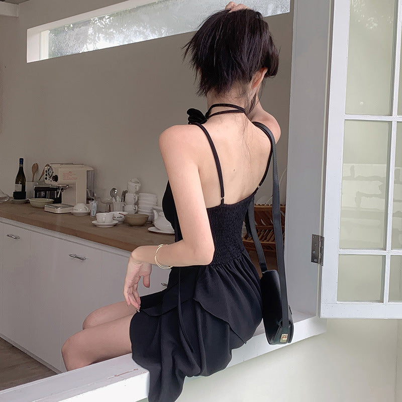 Dam Sommarklänning Asymmetrisk Rüsch Detaljer Lätt Material 5