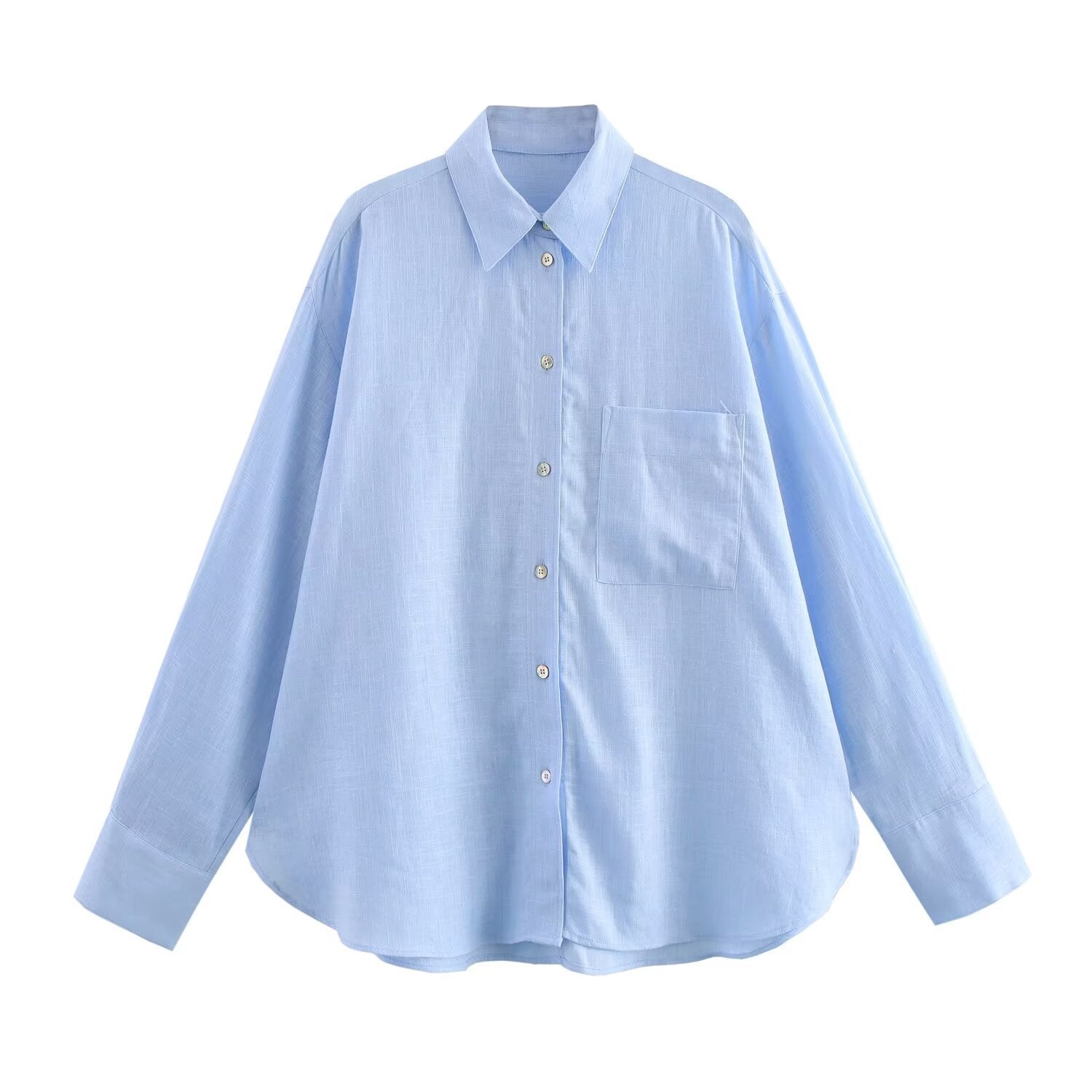 Variant image for Dam Skjorta Casual Linne Polyester Trendig-5