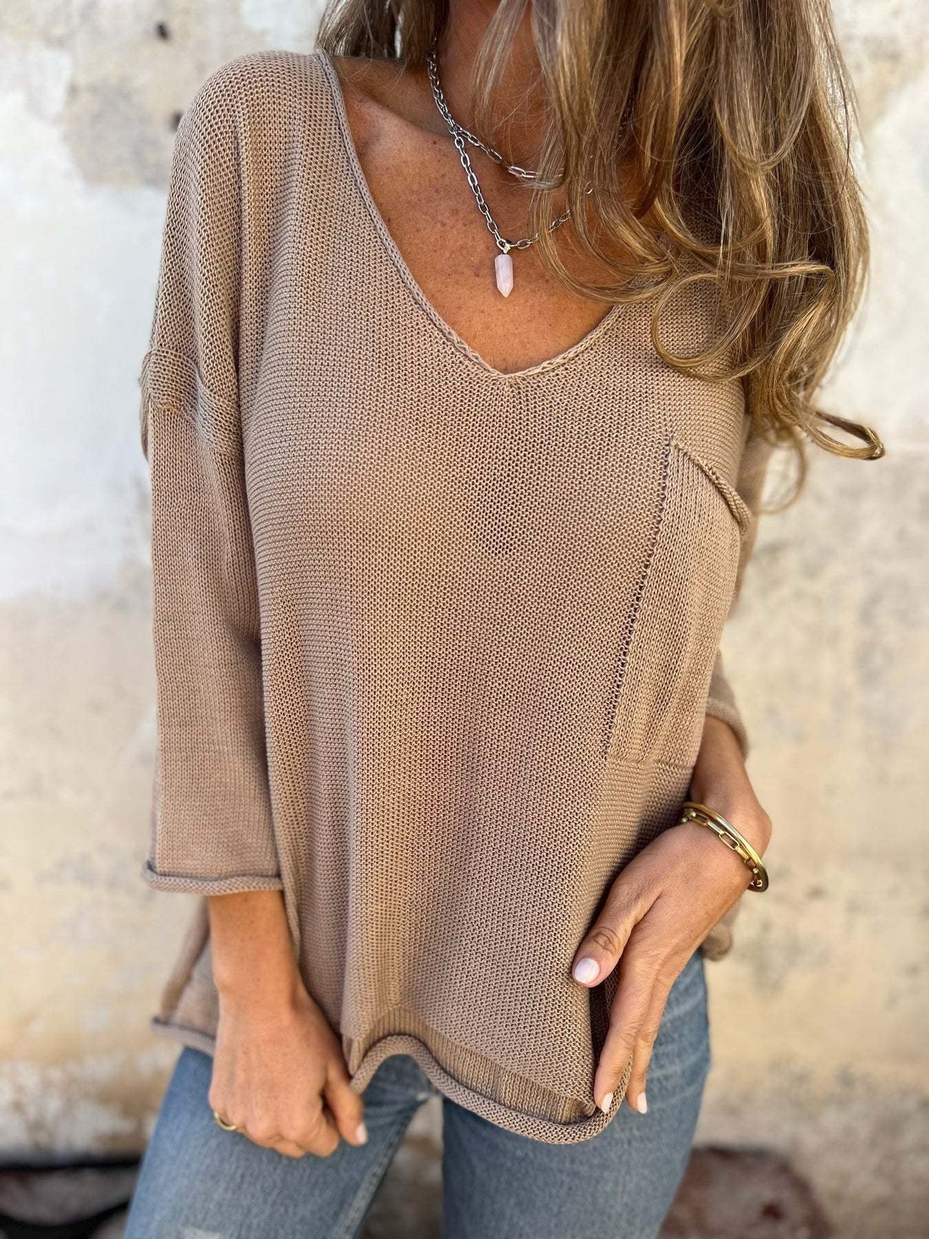 Variant image for Dam Tröja Långärmad V-Hals Bomull-25