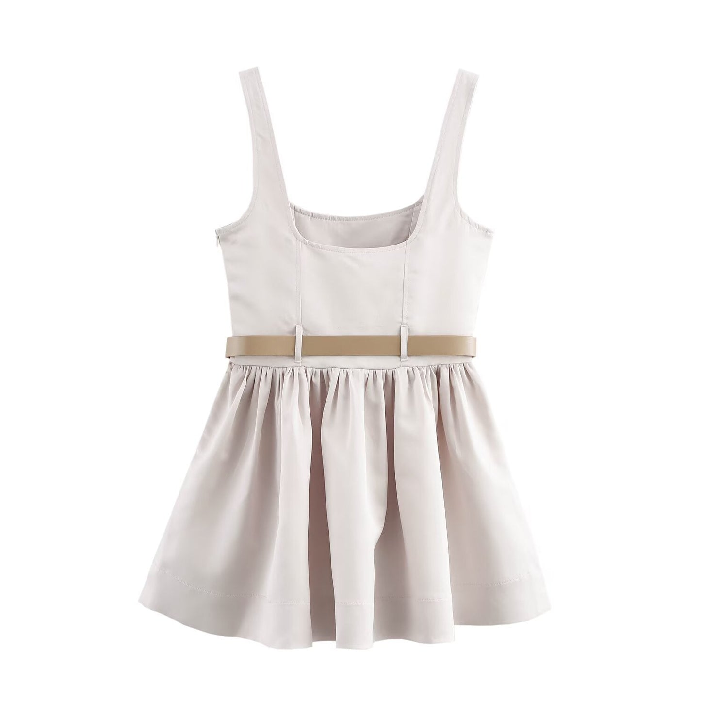 Kort Klänning Dam Slim Fit med Veckad Kjol - Perfekt Sommarklänning för Fest och Vardag 3