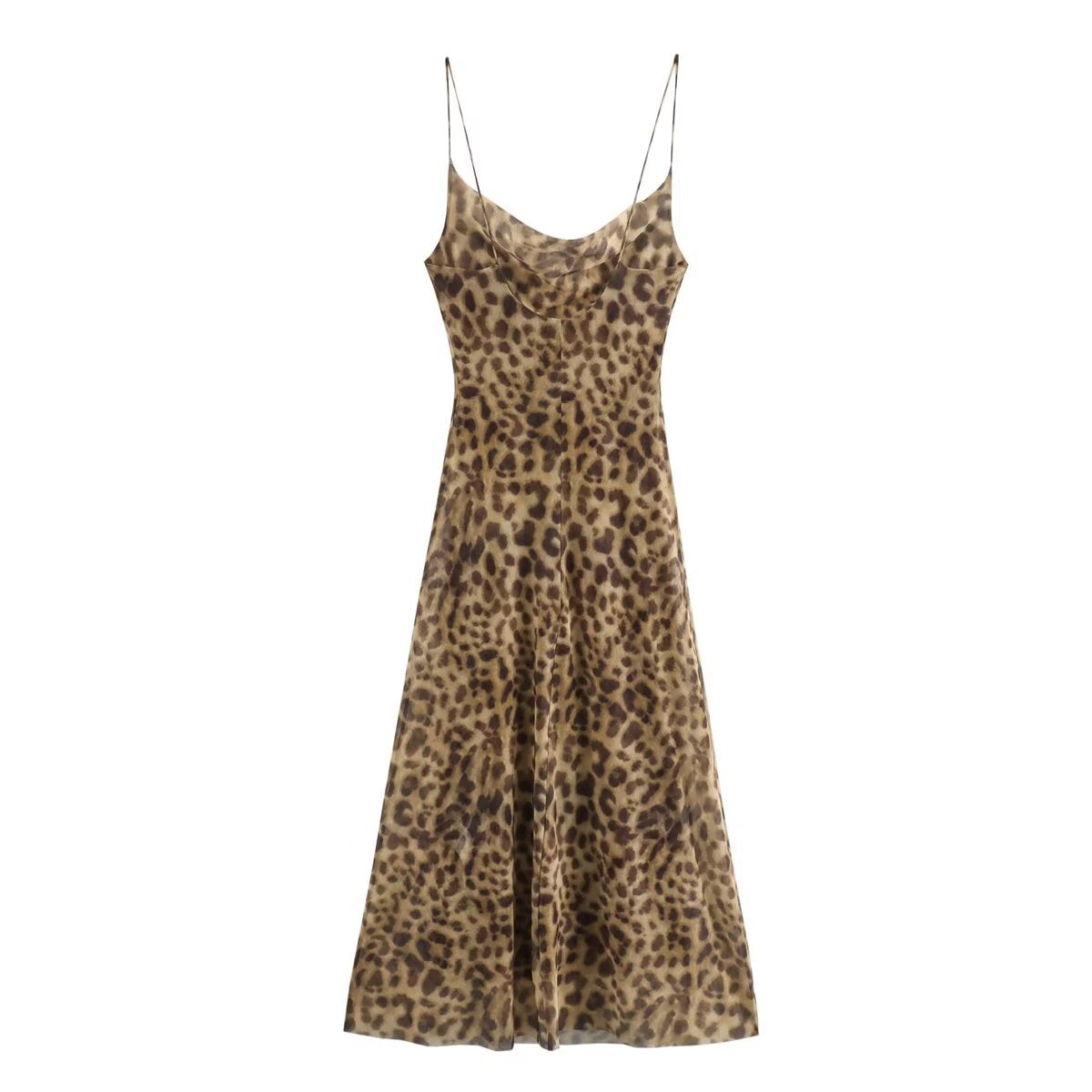 Damklänning Midi Off-Shoulder Djurtryck Bodycon Mjuk Elastisk-3