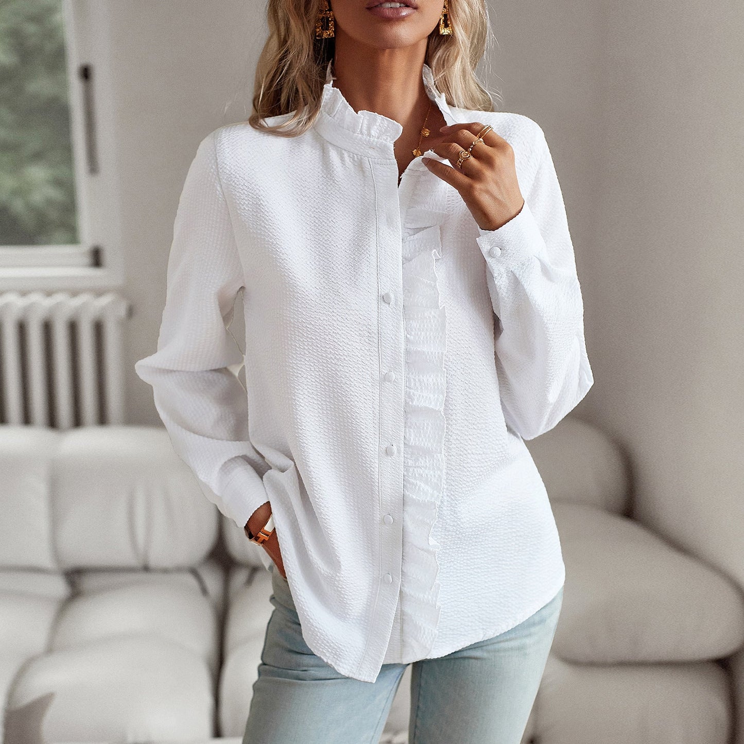 Variant image for Dam Skjorta Långärmad Pendelstil Polyester-1
